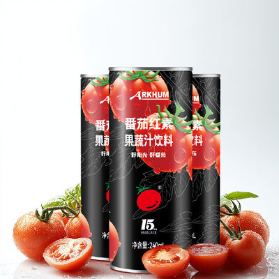 Qualität 100% natürlicher Tomaten-Fruchtsaft mit 12,4 g Kohlenhydraten 6 mg Natrium usine